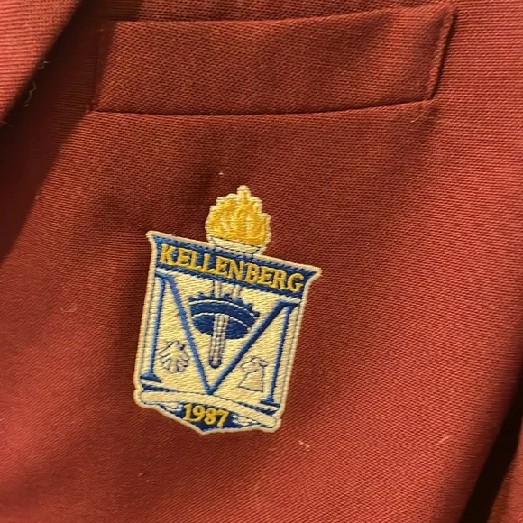 Kellenberg Latin School Lands' End Burgundy Blazer. Size 12 - Picture 2 of 5